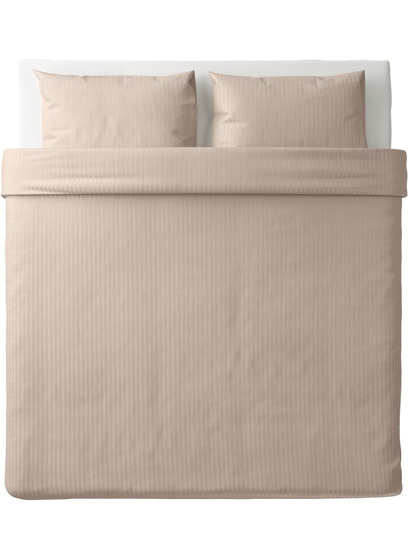 Nattjasmin Duvet Cover And 2 Pillowcases Light Beige 240X220/50X80 Cm