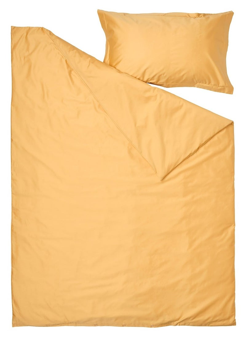 Luktjasmin Duvet Cover And Pillowcase Yellow 150X200/50X80 Cm