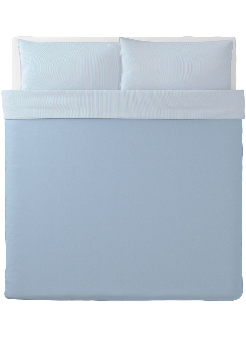 Blavinda Duvet Cover And 2 Pillowcases Light Blue 240X220/50X80 Cm