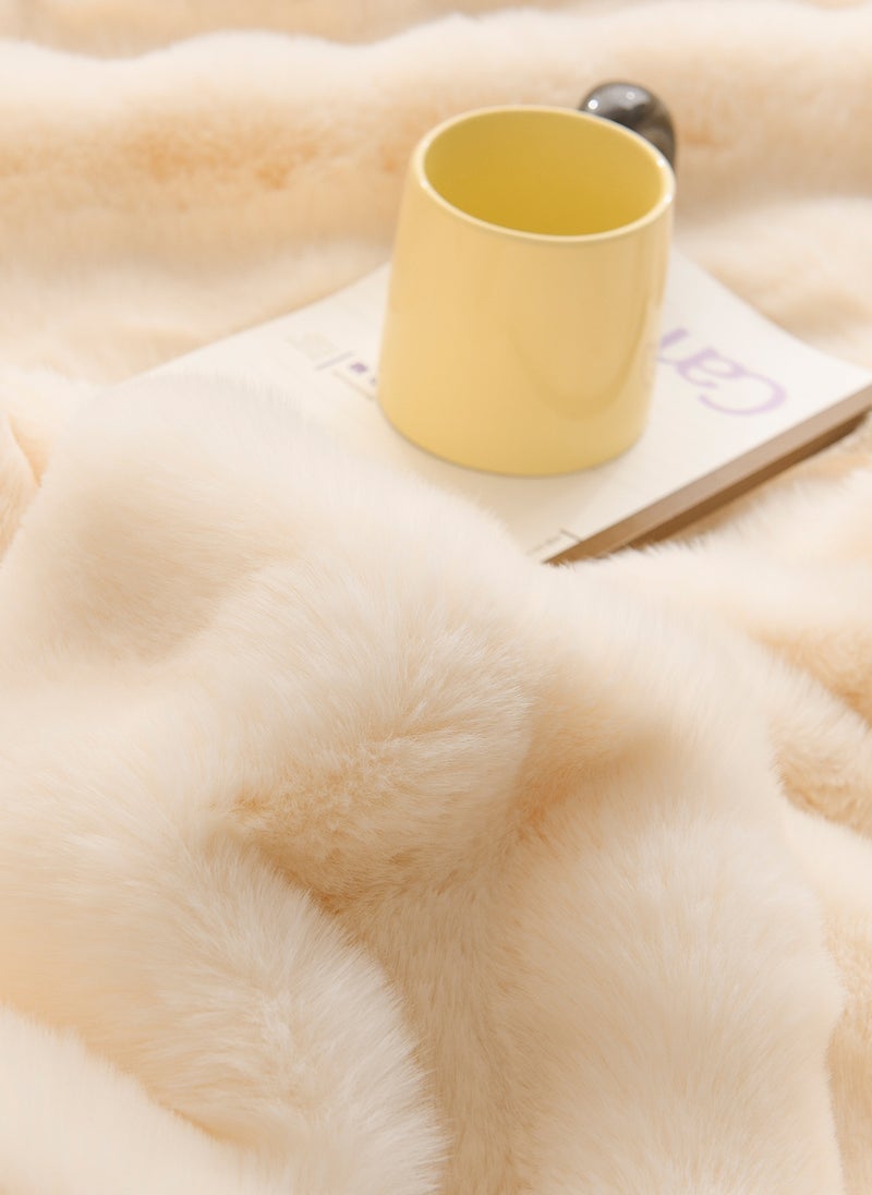 Winter Blanket Thickened Double-sided Plush Blanket Bedroom Throw Blanket Soft Warm Rabbit Fleece Throw Blanket