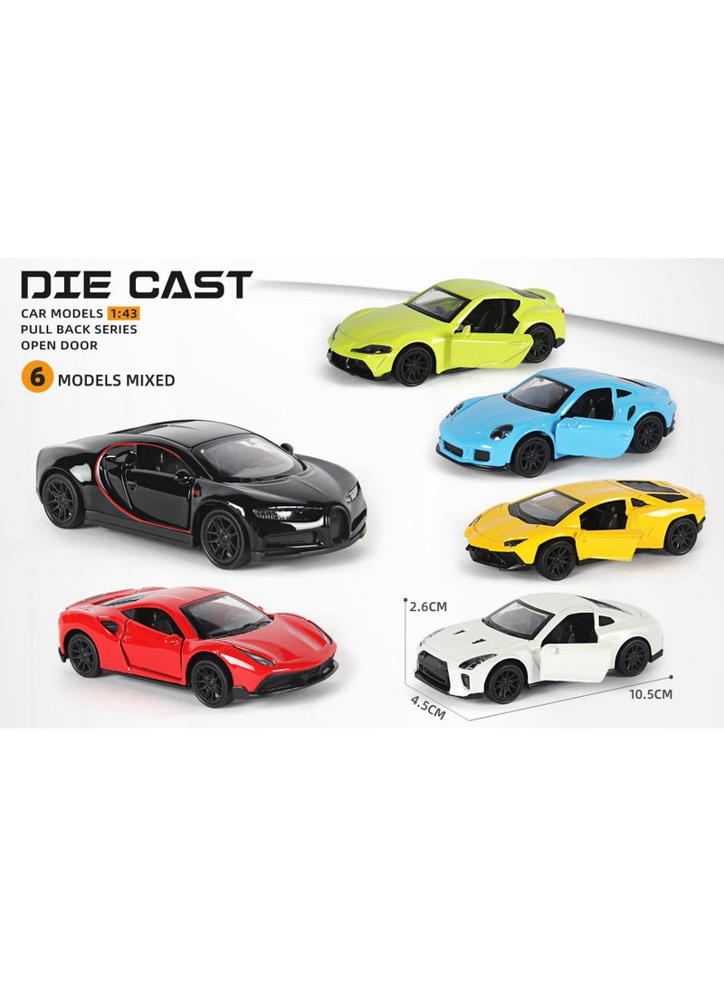 1:43 Alloy Diecast Car Model Toy Gift for Boys4311 [6 random 1] bag 4311 [6 random 1] bag