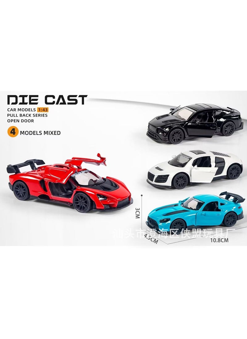 1:43 Alloy Diecast Car Model Toy Gift for Boys4321 [bag] 4 random 1 4321 [bag] 4 random 1