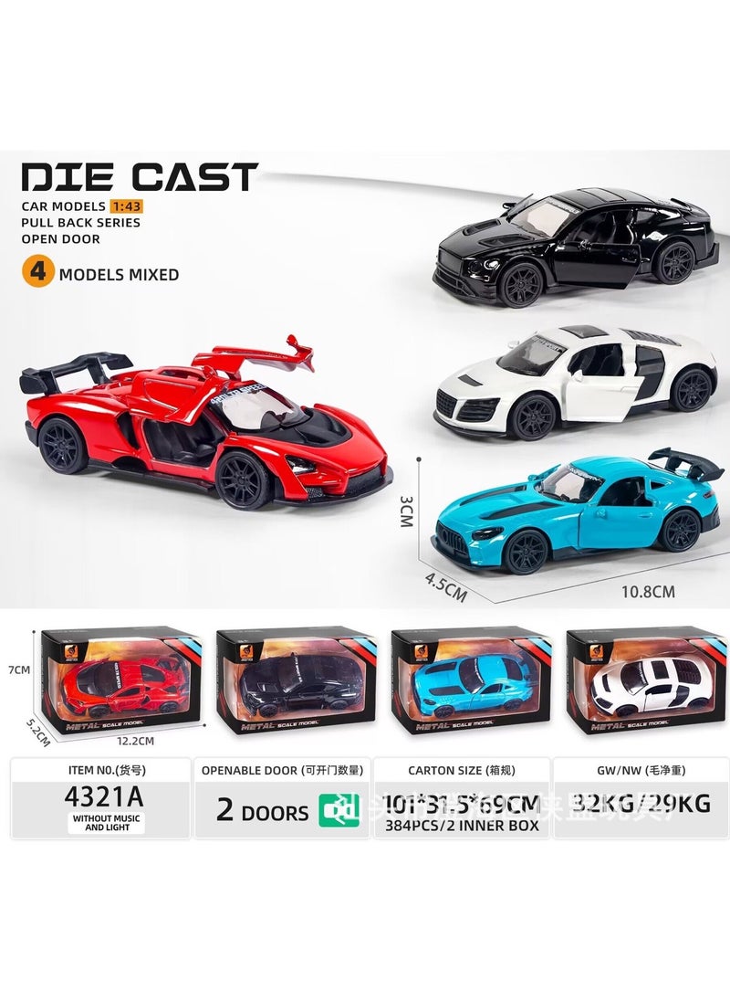 1:43 Alloy Diecast Car Model Toy Gift for Boys4321 boxed [random 1]] 4321 boxed [random 1]]