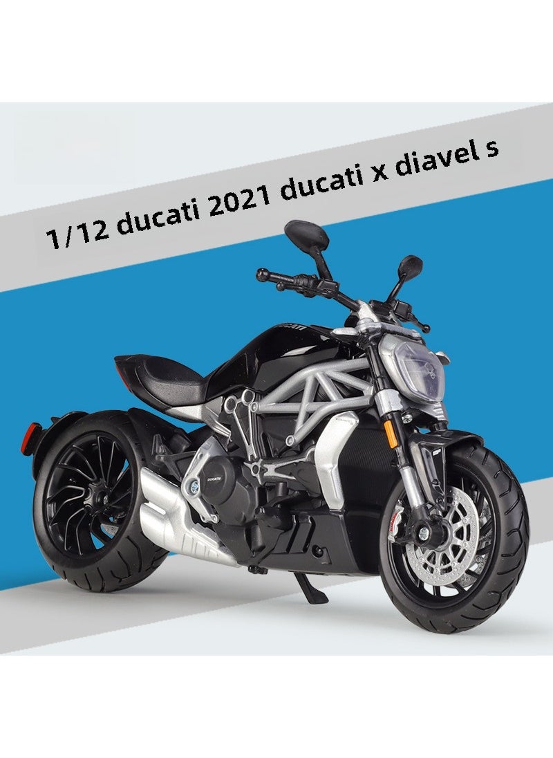 1:12 Suzuki Hayabusa 2022 Alloy Motorcycle Model #20101-Ducati X Diavel S 2021 Black