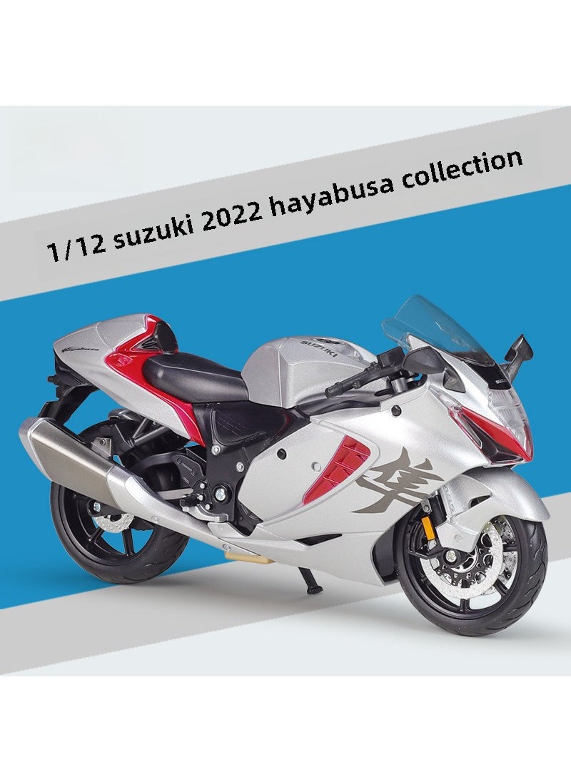 1:12 Suzuki Hayabusa 2022 Alloy Motorcycle Model #21848 Suzuki 2022 Hayabusa Falcon Silver