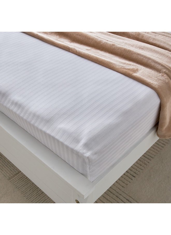 Hamilton Satin Stripe Super King Fitted Sheet 200 x 200 x 36 cm