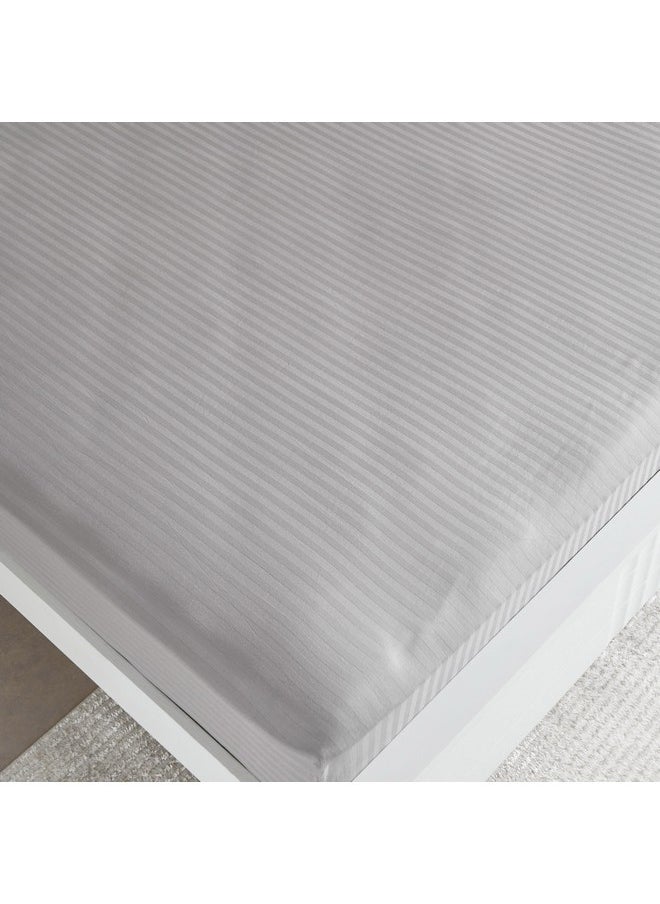 Hamilton Stripe Satin Cotton King Fitted Sheet 210 x 36 x 180 cm