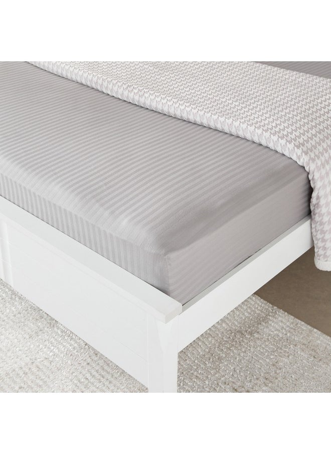 Hamilton Stripe Satin Cotton King Fitted Sheet 210 x 36 x 180 cm