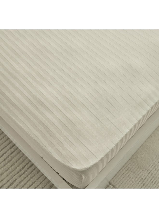 Hamilton Satin Stripe Queen Fitted Sheet 200 x 36 x 150 cm