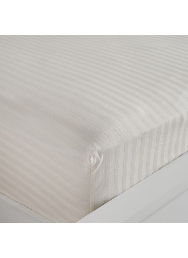 Hamilton Satin Striped Super King Fitted Sheet 200 x 36 x 200 cm