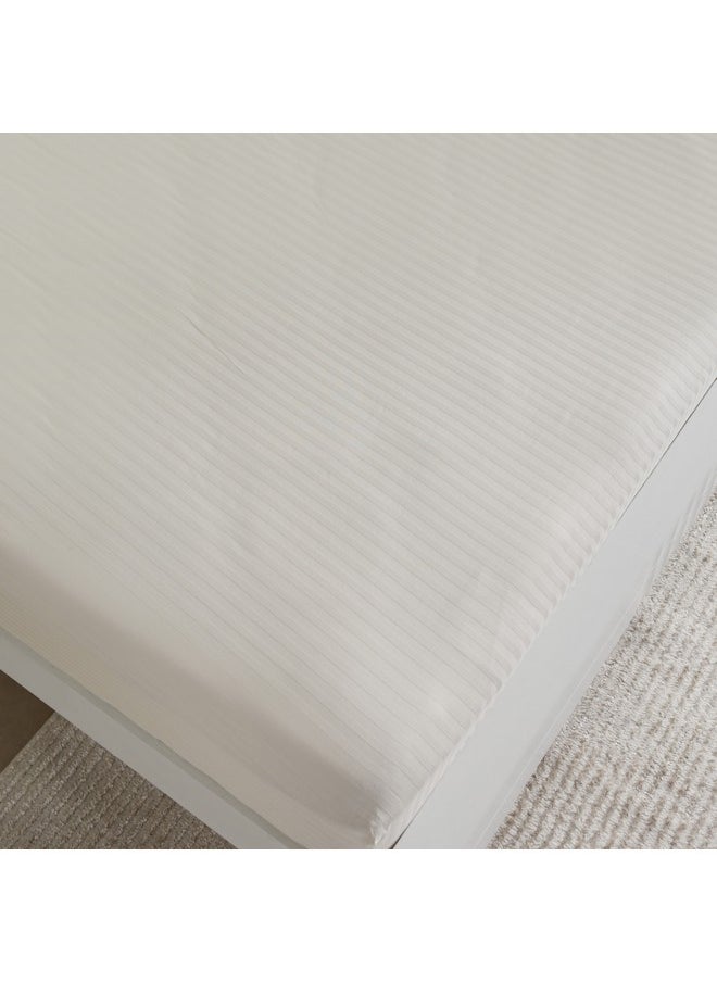 Hamilton Satin Striped Super King Fitted Sheet 200 x 36 x 200 cm