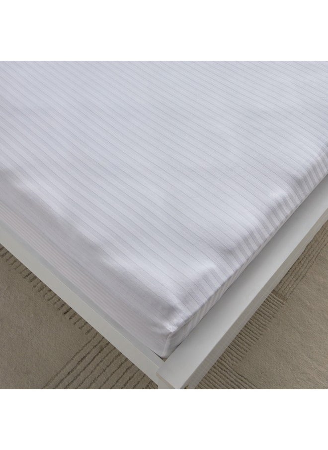 Hamilton Satin Stripe King Fitted Sheet 180 x 200 x 36 cm