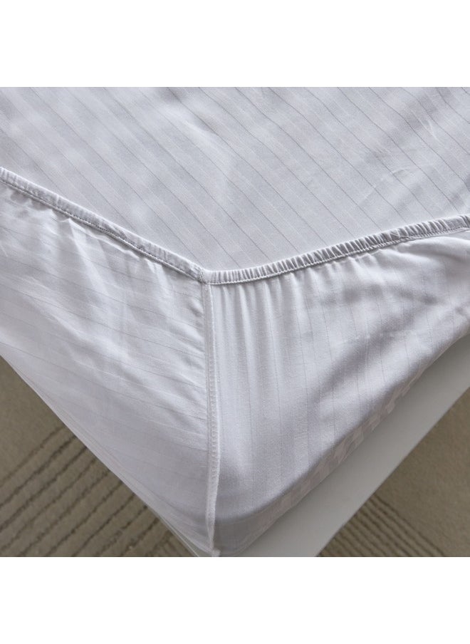 Hamilton Satin Stripe King Fitted Sheet 180 x 200 x 36 cm