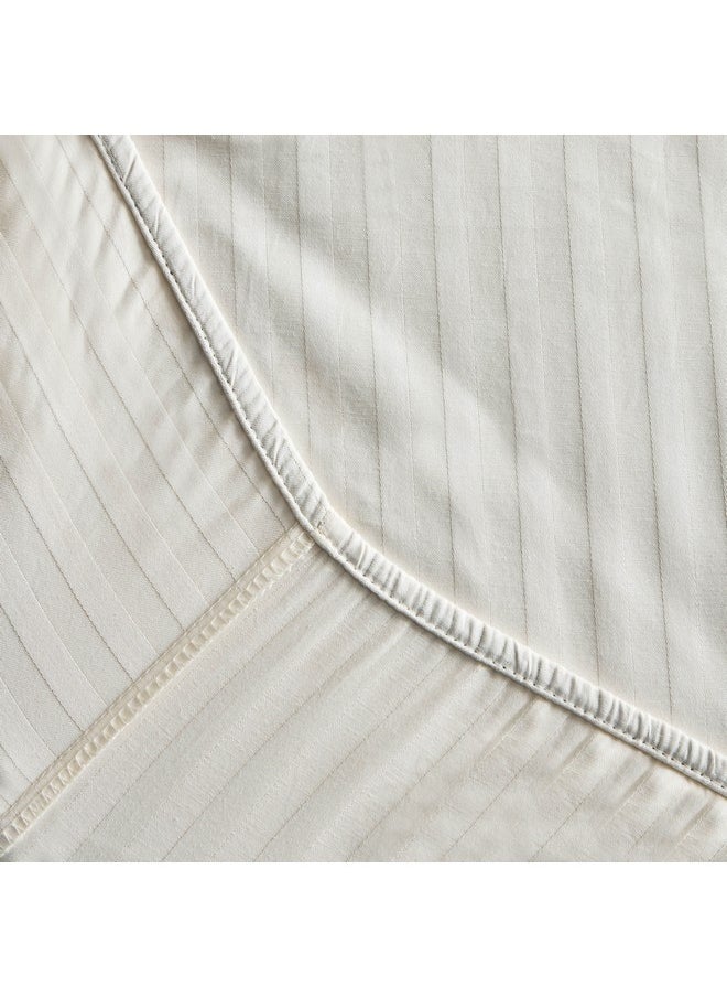 Hamilton Satin Stripe Twin Fitted Sheet 120 x 200 x 36 cm