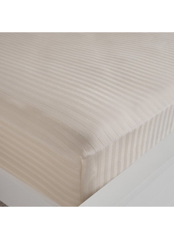 Hamilton Satin Striped Super King Fitted Sheet 200 x 36 x 200 cm