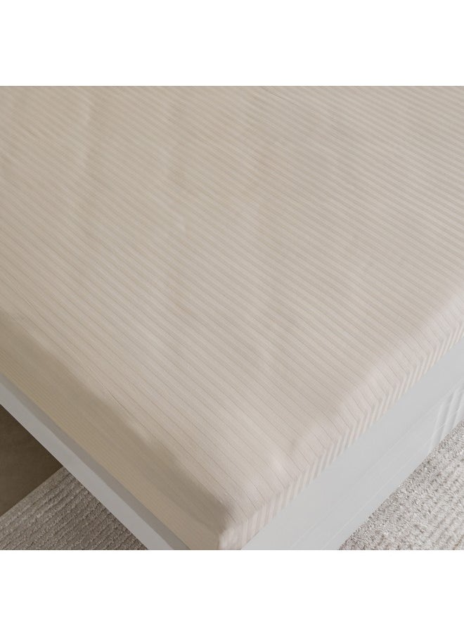 Hamilton Satin Striped Super King Fitted Sheet 200 x 36 x 200 cm