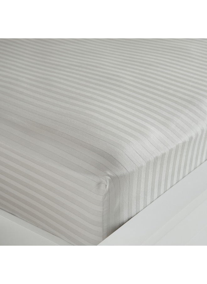 Hamilton Striped Satin Cotton King Fitted Sheet 210 x 36 x 180 cm