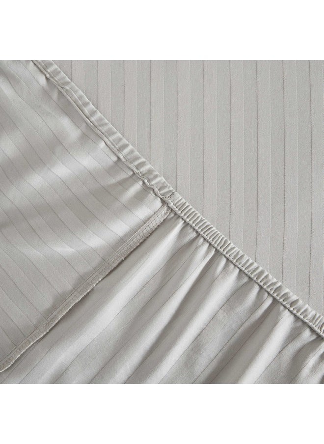 Hamilton Striped Satin Cotton King Fitted Sheet 210 x 36 x 180 cm