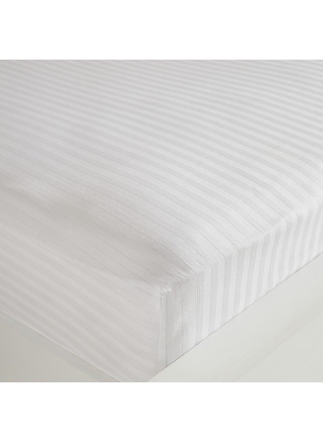 Hamilton Striped Satin Cotton King Fitted Sheet 210 x 36 x 180 cm