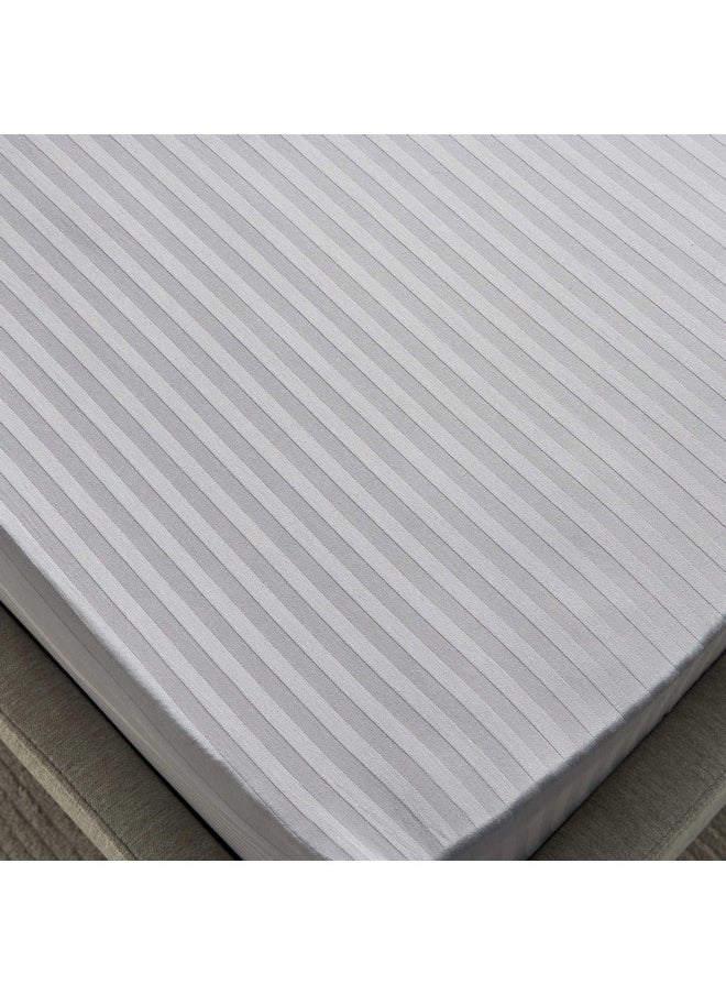 Hamilton Satin Stripe Twin Fitted Sheet 120 x 200 x 36 cm