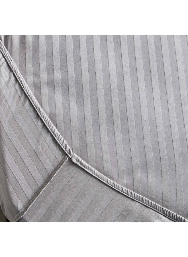 Hamilton Satin Stripe Twin Fitted Sheet 120 x 200 x 36 cm