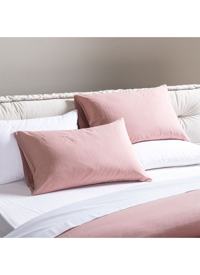 Jaha Fitted Sheet 200x200cm-Dusty Pink