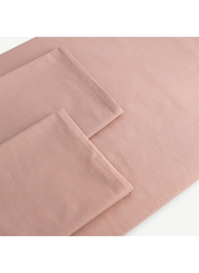 Jaha Fitted Sheet 200x200cm-Dusty Pink