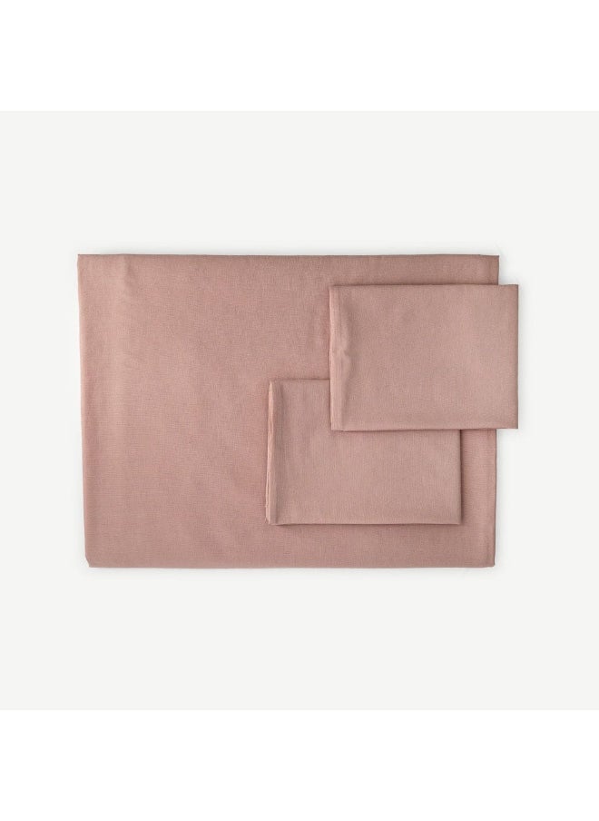 Jaha Fitted Sheet 200x200cm-Dusty Pink