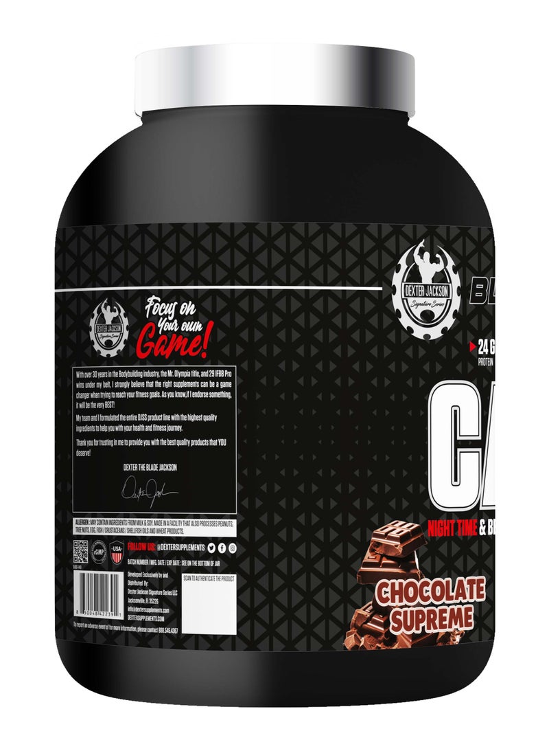 Black Series Casein Protein - Nighttime Muscle Recovery (Chocolate Supreme) 2268g (5 Lbs), 67 Servings