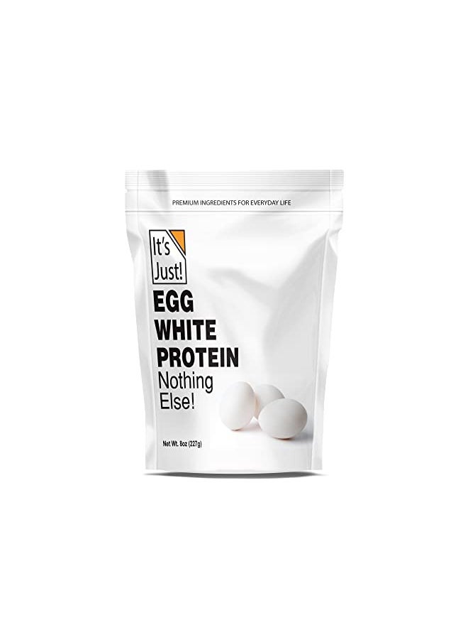 It's Just! - Egg White Protein Powder, Dried Egg Whites Protein, Meringue Ingredient, Non-GMO, USA Farms, Unflavored (8oz)