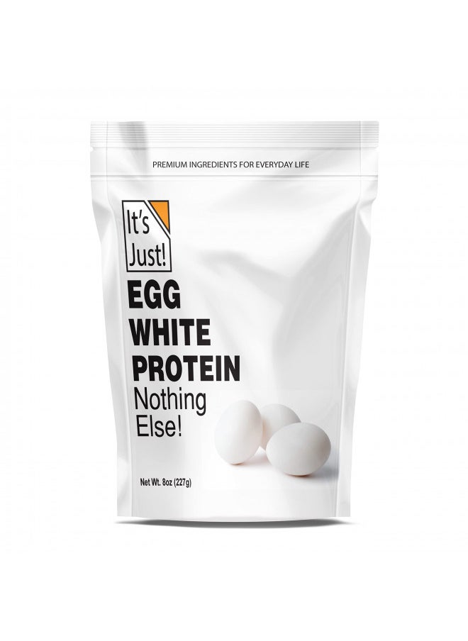 It's Just! - Egg White Protein Powder, Dried Egg Whites Protein, Meringue Ingredient, Non-GMO, USA Farms, Unflavored (8oz)