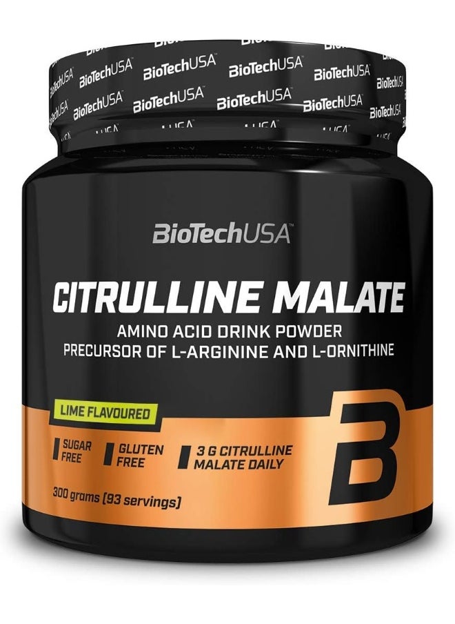 Citrulline Malate Flavoured Powder With L-Citrulline-Malate Formula 300 G Lime