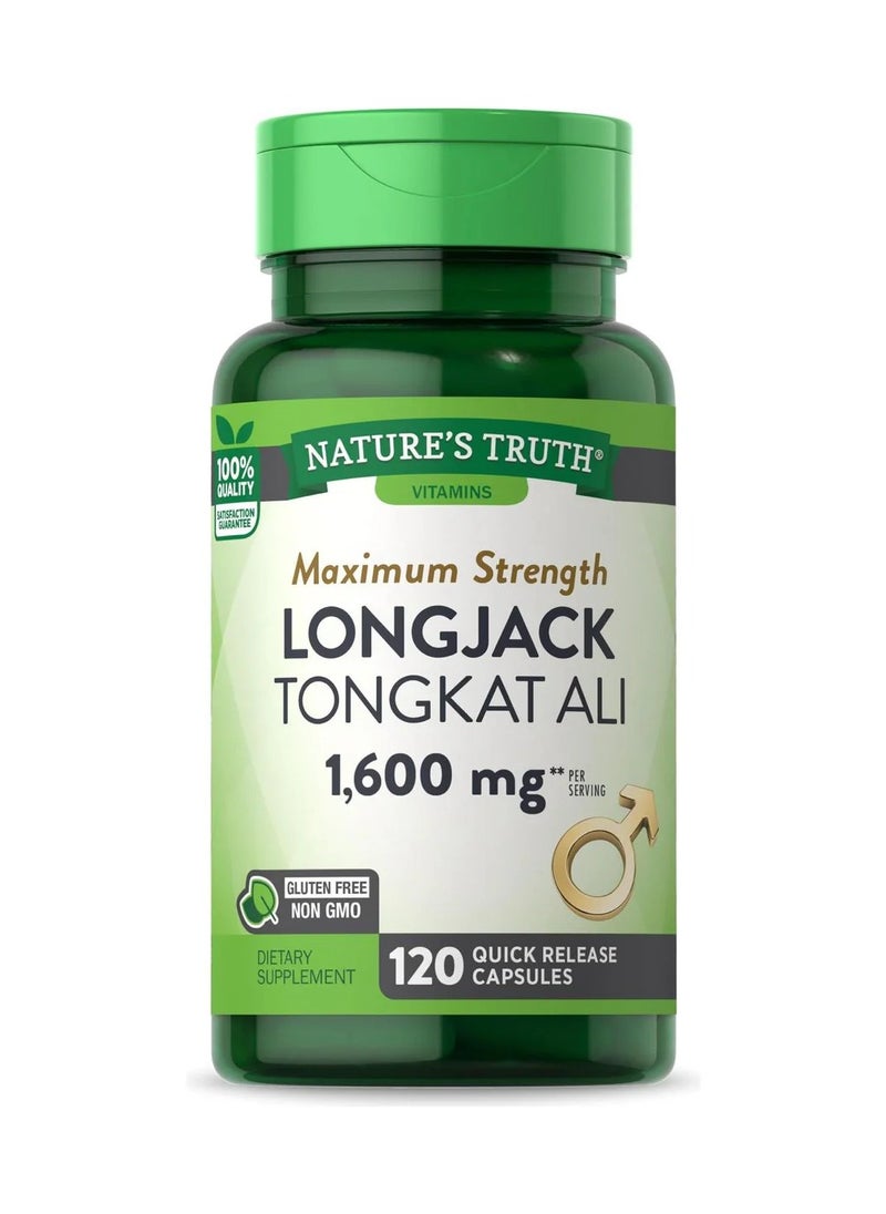 Nature’s Truth, Longjack Tongkat Ali 1600mg, 120 Caps, 60 Servings