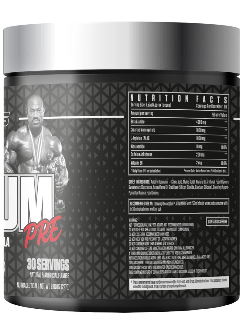 Black Series Platinum Pre Advanced Pre Workout Formula - Enhanced Performance & Pump (Pineapple)