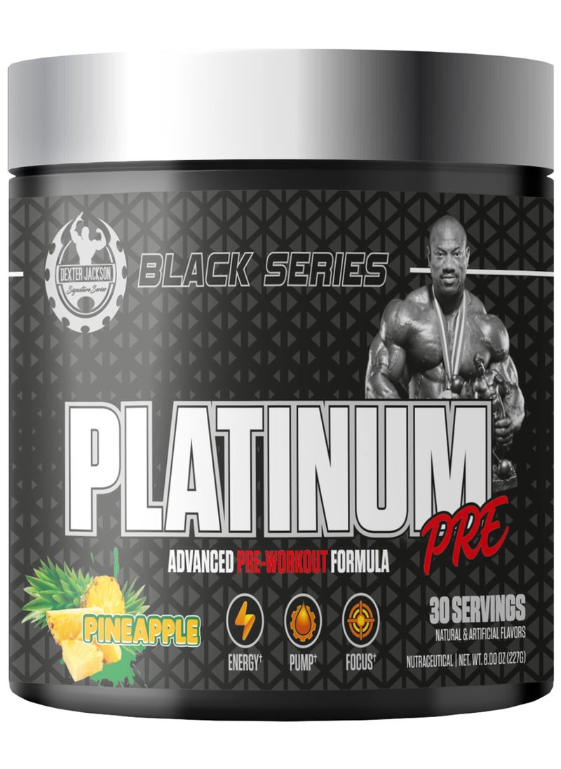 Black Series Platinum Pre Advanced Pre Workout Formula - Enhanced Performance & Pump (Pineapple)