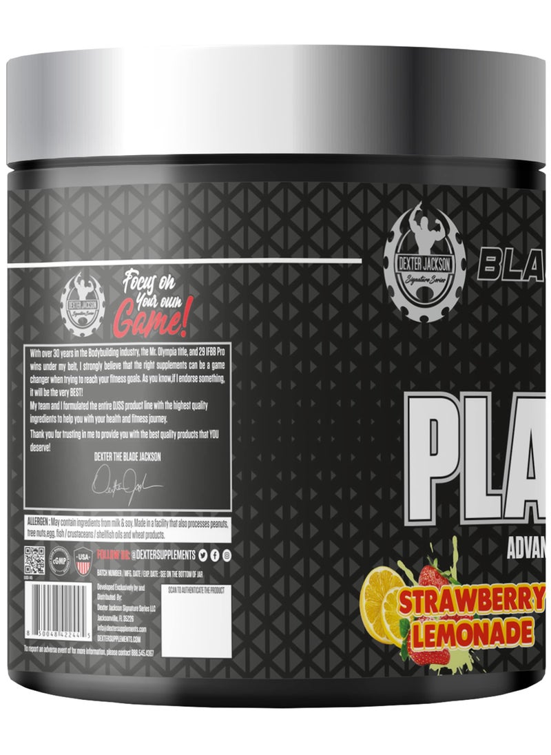 Black Series Platinum Pre Advanced Pre Workout Formula - Enhanced Performance & Pump (Strawberry Lemonade)