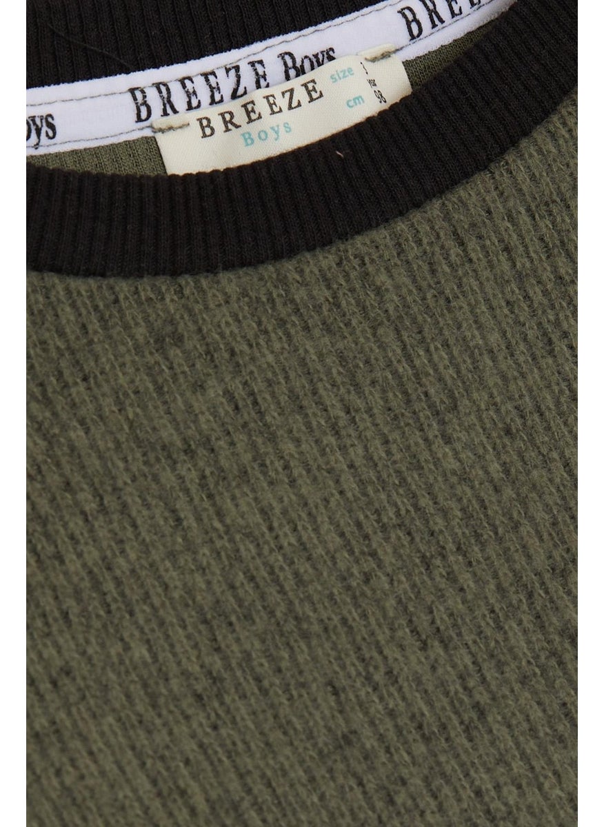 Breeze Girls & Boys Boy Sweatshirt Basic 2-5 Years, Khaki Green