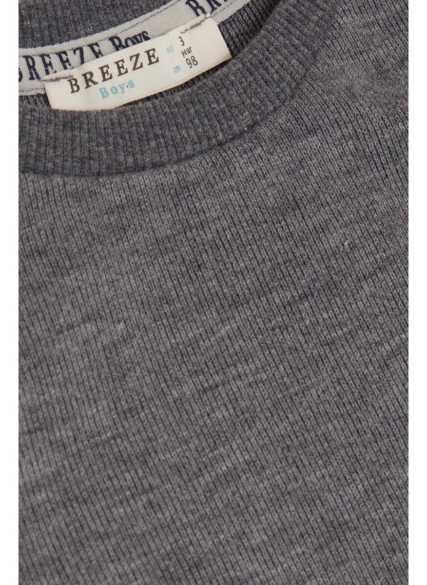 Breeze Girls & Boys Boy Sweatshirt Basic 2-5 Years, Dark Gray Melange