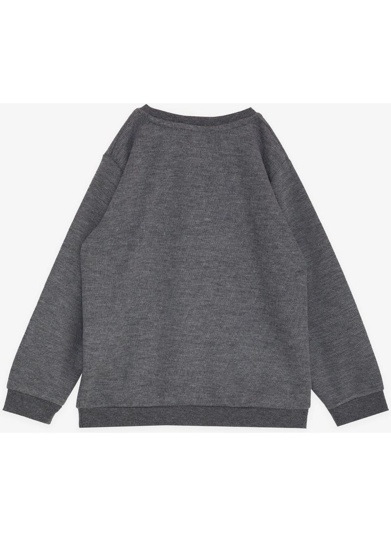 Breeze Girls & Boys Boy Sweatshirt Basic 2-5 Years, Dark Gray Melange