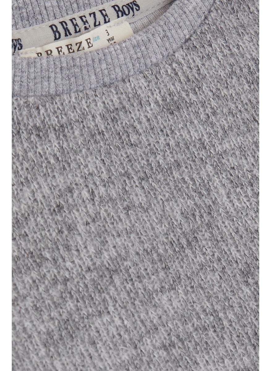 Breeze Girls & Boys Boy Sweatshirt Basic 2-5 Years, Gray Melange