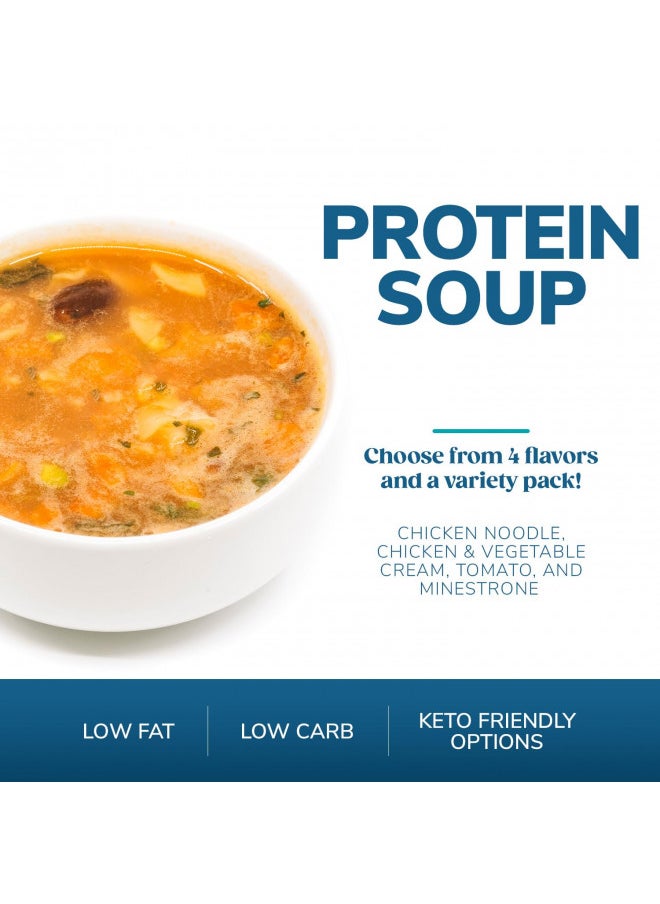 WonderSlim Protein Soup, Variety Pack, 70-110 Calories, 12-15g Protein, 0-1.5g Fat (7ct)