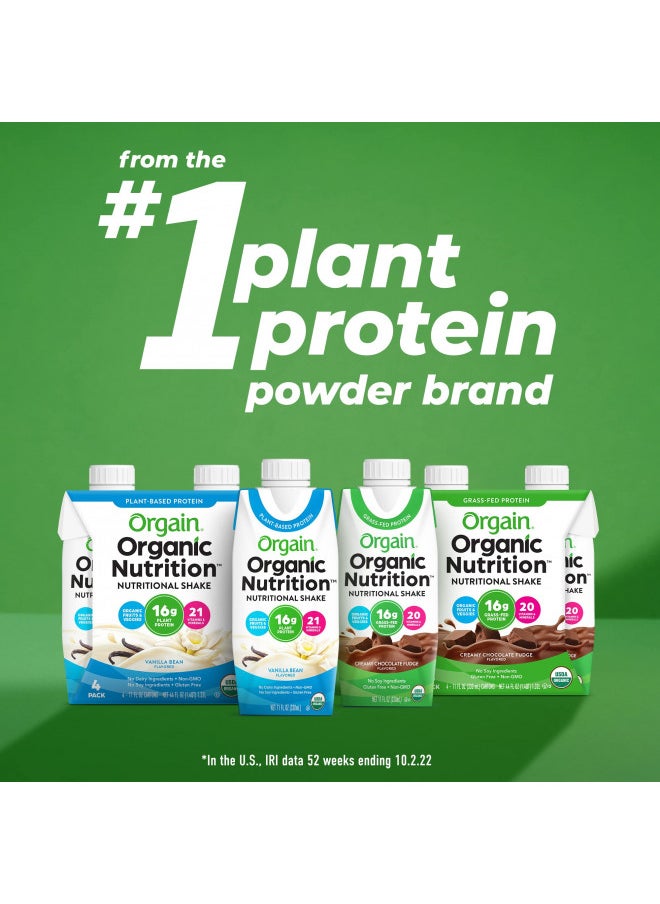 Orgain Organic Protein Shake, Grass Fed Dairy, Creamy Chocolate - 26g Whey Protein, Meal Replacement, Ready to Drink, Gluten Free, Soy Free, No Sugar Added, 14 Fl Oz (Pack of 12) (Packaging May Vary)