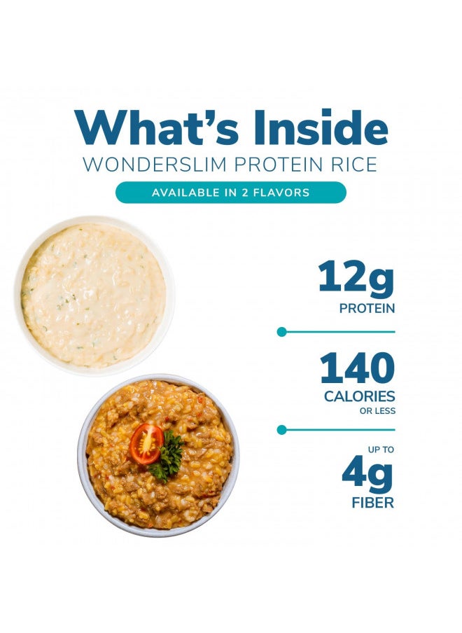 WonderSlim Plant Based Protein Rice Entree, Cheesy Risotto, 12g Protein, 140 Calories, Gluten Free (7ct)