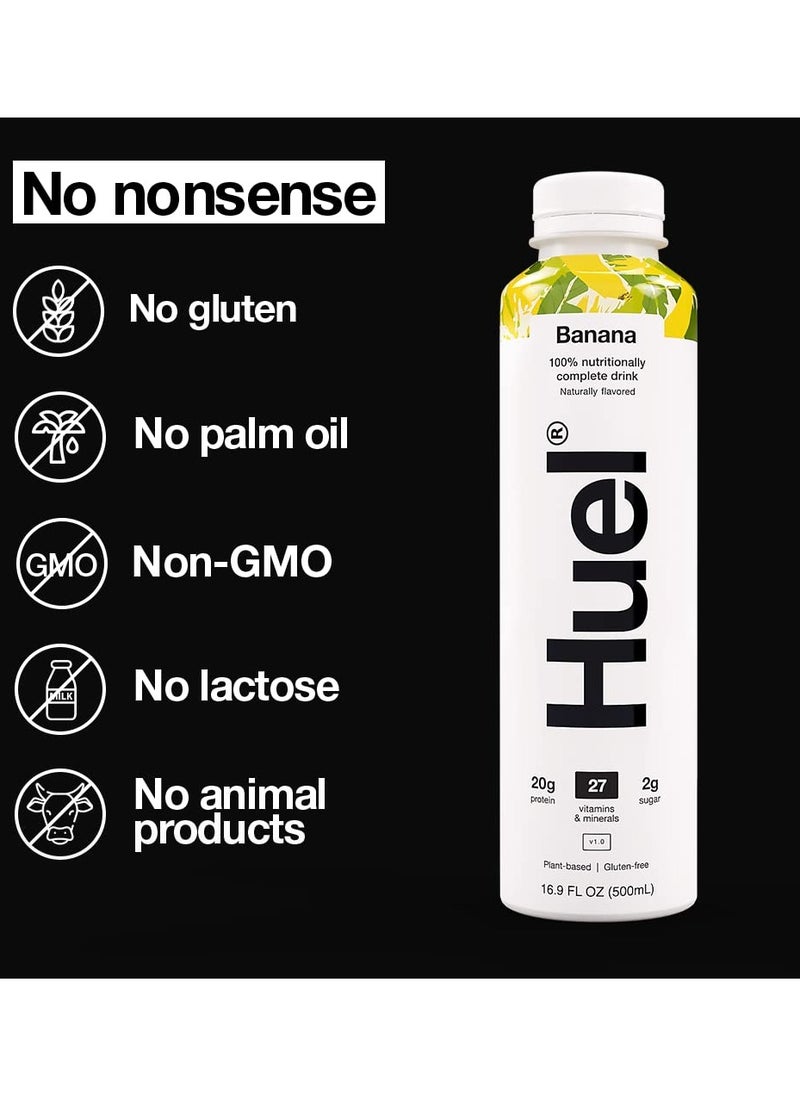 Huel Complete Meal Protein Milkshake Banana Flavor 500ml Pack of 8