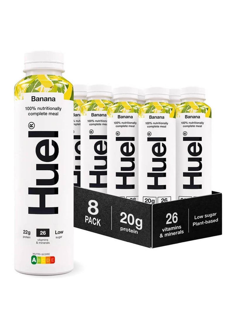 Huel Complete Meal Protein Milkshake Banana Flavor 500ml Pack of 8