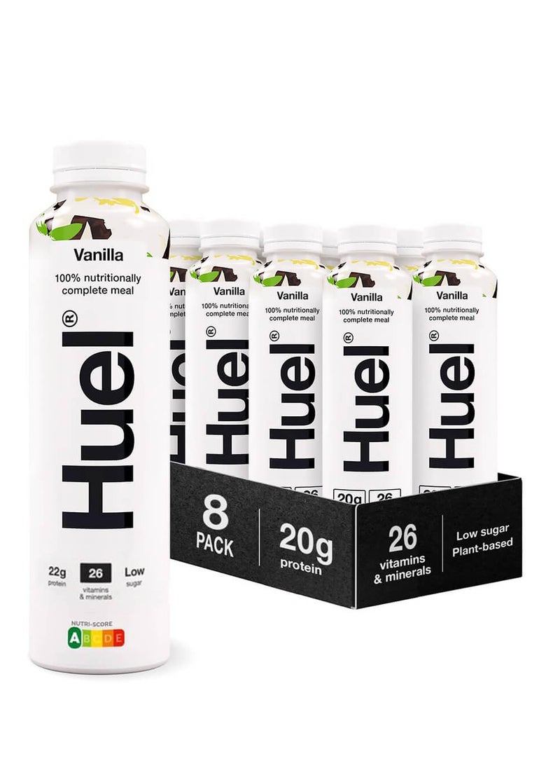 Huel Complete Meal Protein Milkshake Vanilla Flavor 500ml pack of 8