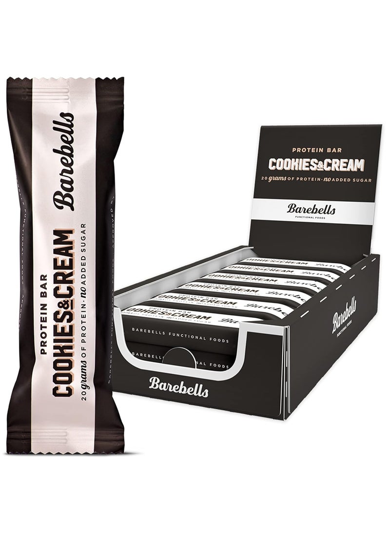 Barebells, 20g Protein Bar, Cookies & Cream, 12x55g