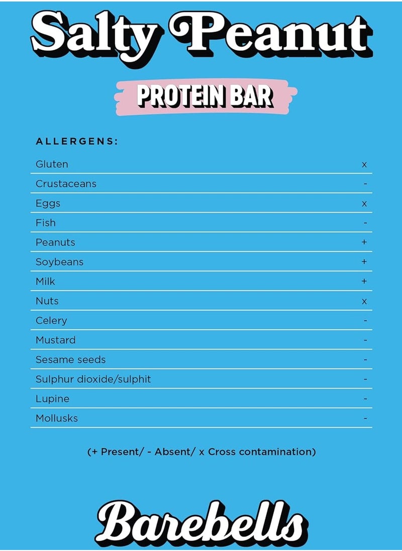 Barebells, 20g Protein Bar, Salty Peanuts, 12x55g