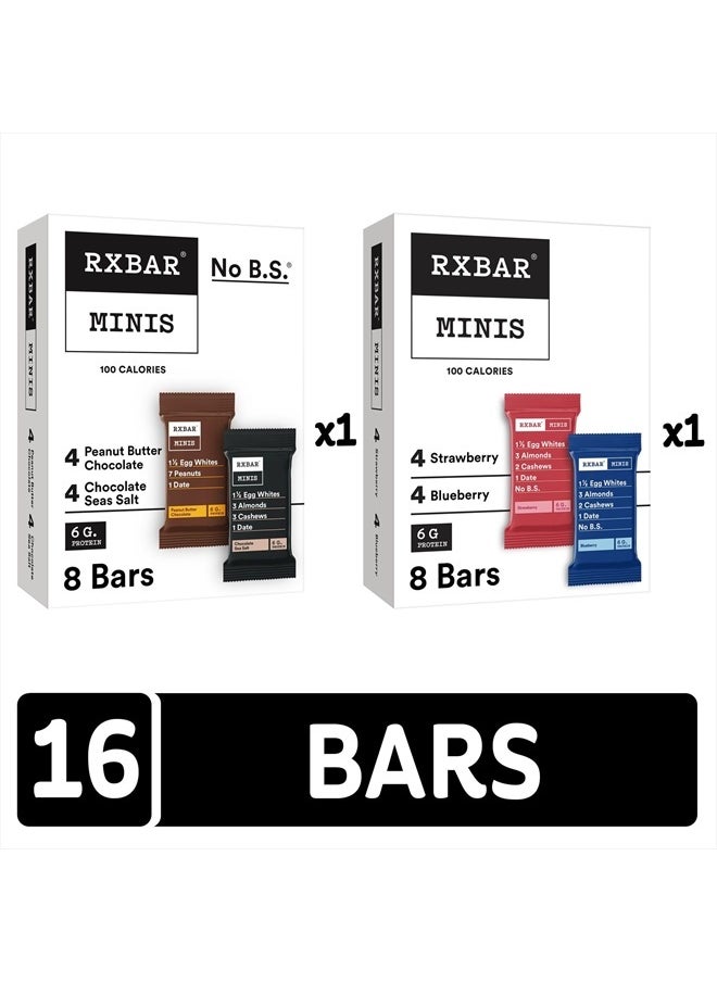 Minis Protein Bars, Protein Snack, Snack Bars, Variety Pack (16 Bars)