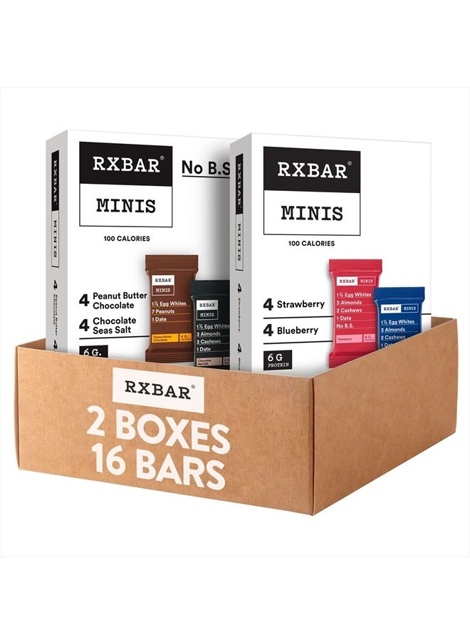 Minis Protein Bars, Protein Snack, Snack Bars, Variety Pack (16 Bars)